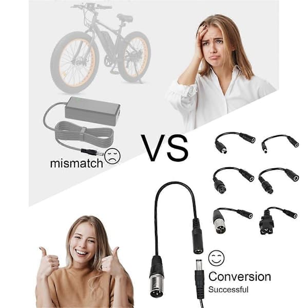 42V 1.5A Scooteroplader til M365/PRO Erstatningsoplader til Lithiumbatteri med 6 stik Elektrisk Scooter