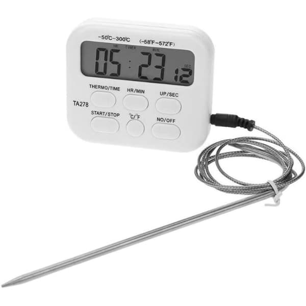 LCD digitalt termometer hygrometer, elektronisk termometer, probefødevaretermometer