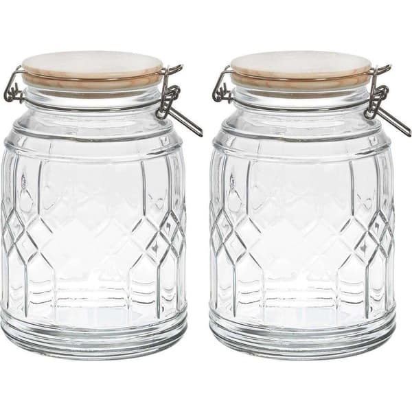 Förvaringsburk - COOK CONCEPT - Transparent - Trälock