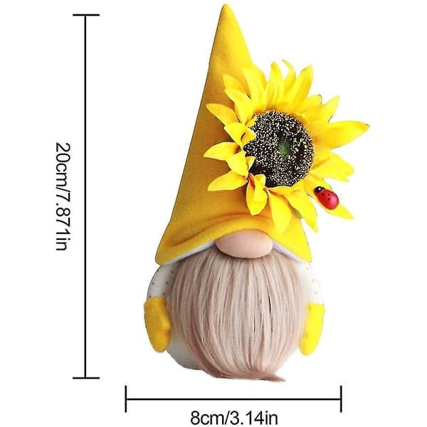 st Solrosgnomar Sommargnomar Rutiga Solrosgnomar Prydnader Solrosdekoration