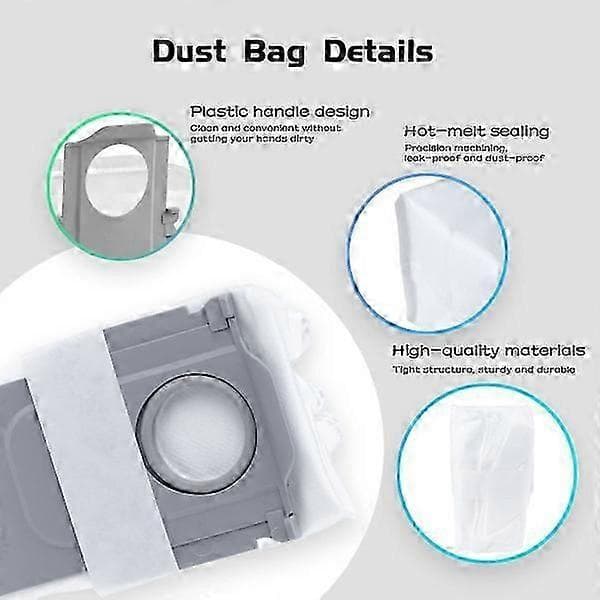 Dammsugarpåsar 10 st Xiaomi Roborock S8 / S8 Pro S8+ Vit