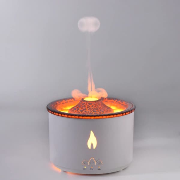 Aromaterapi Luftfugter, Vulkanformet Olie Diffuser, 360 ml Luftfugter med Natlys til Hjem, Yoga, Kontor, Spa
