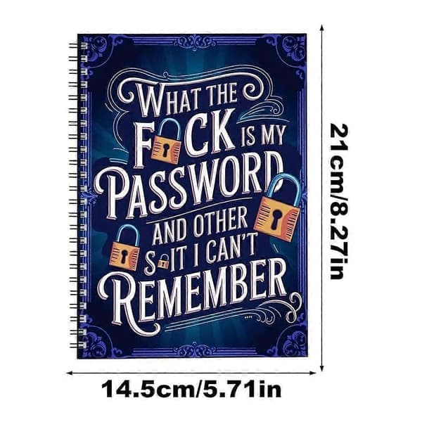 Password Manager Notebook - Secure Password Keeper, Password Logbook for All Accounts, Websites, Apps, Personal Information