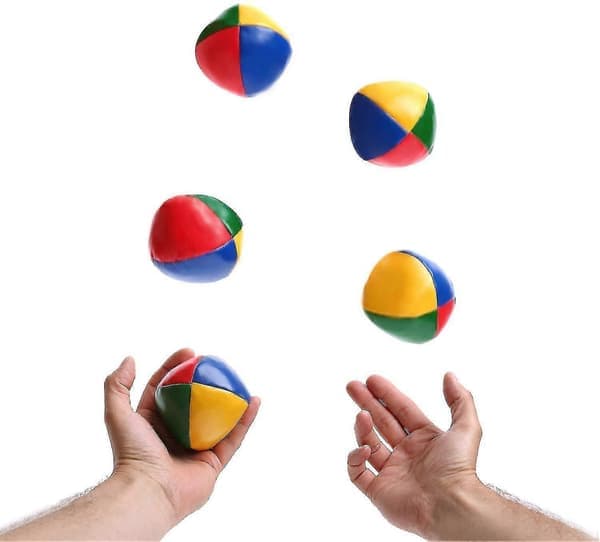 6-pak jongleringsbolde til begyndere, mini kvalitets jongleringsbolde