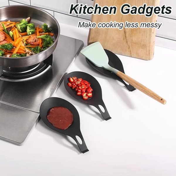 Silikone Skeholder - 1 Stykke - Mandeldesign - Stabil Redskabsholder - Hverdags Køkken