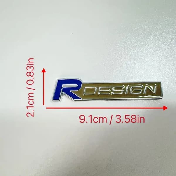 FOR Emblem R-Design grillmærke 1-pak til Volvo