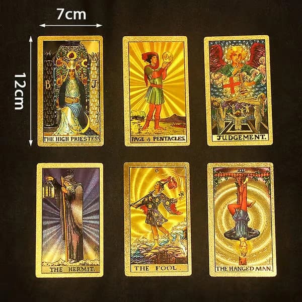 Lyxiga guldfolierade tarot-orakelkort Spådom Öde Högkvalitativ tarotkortlek