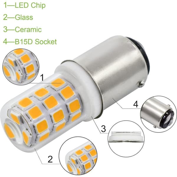 2 pientä 3W B15 LED-lamppua