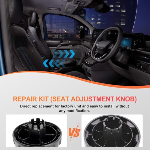 BK218618K78 Justeringsknapp for sete til Ford Transit Custom MK8 Svart