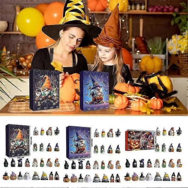 Halloween nedtællingskalender med 24 festlige overraskelsesbokse
