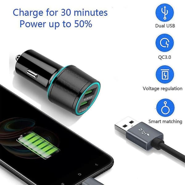 Rask USB-C billader, kompatibel med Samsung Galaxy S10+/S10e/S10/S9/S9
