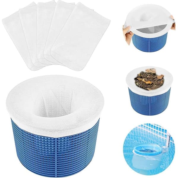 Pool Skimmerstrumpor, 12 st Skimmerstrumpor, Pool Skimmerstrumpor, Elastiska Nylon Pool Skimmer Filterstrumpor, Pool Filterstrumpor, Skimmer Förfilter