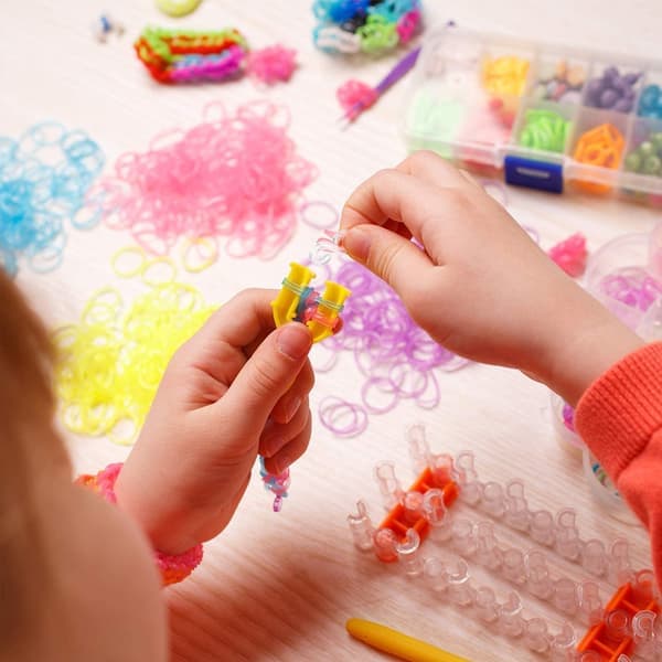 360st S Clips Loom Band Clips Plastkopplingar Påfyllning vit white