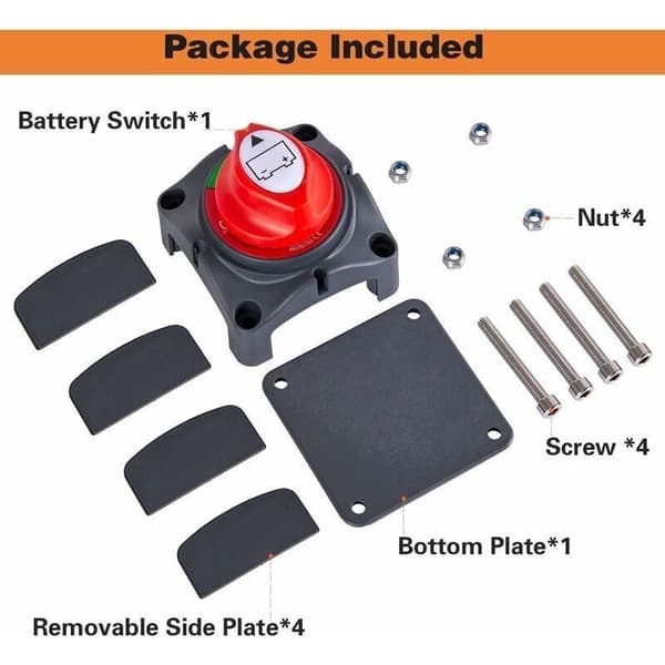275A Vandtæt Batteri Isolatorafbryder – 12V-48V Afbryder til Biler og Både – Afbryderkontakt