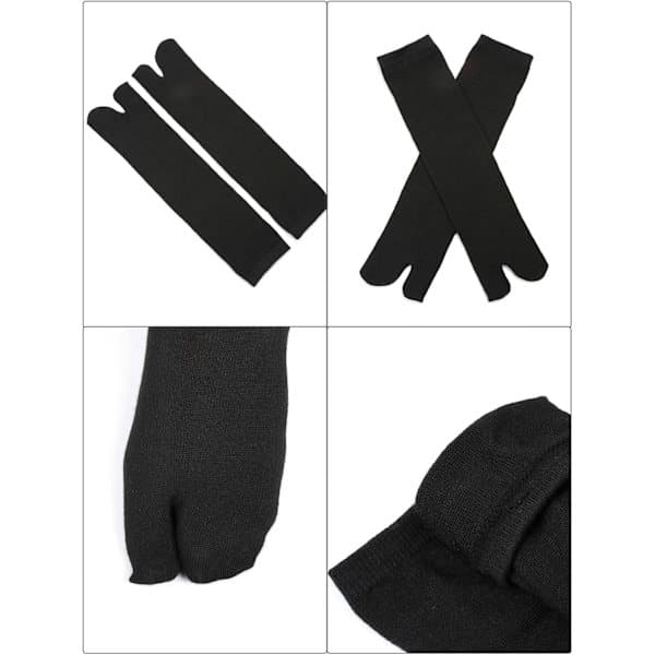 6 par unisex Tabi flip-flop sokker Geta sokker bomuld split tå Tabi sokker elastisk til kvinder og mænd, Multicolor,