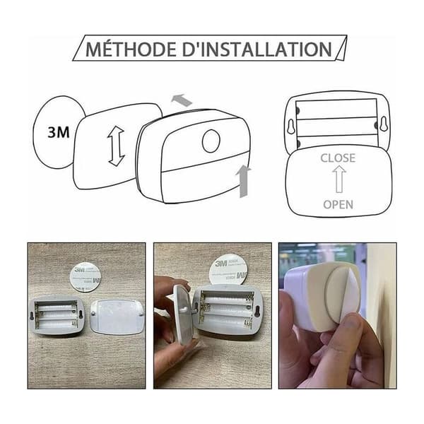 Rörelsesensorlampa - LED Nattlampa - Inomhus - Batteridriven - 2-pack