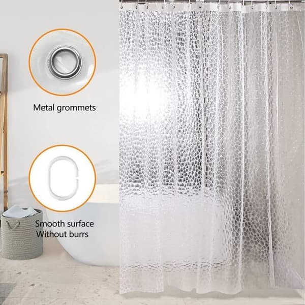Duschdraperi - Ecent - EVA polyester - Transparent - 80x180cm - Anti-mögel 80x180cm