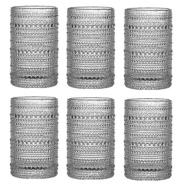Vintage Hobnail Dricksglas Set Om 6 Cocktailglas Set Vattenglas Kopp Bar Glas Set