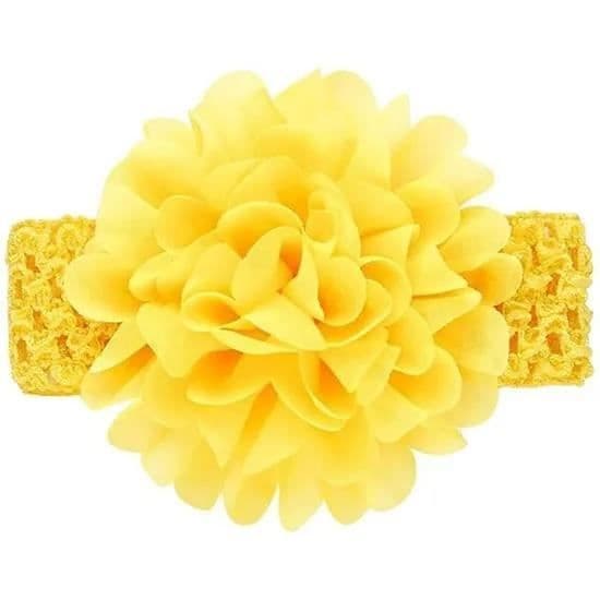 DS4441 18 stk. baby piger chiffon pandebånd blomst blødt elastisk hårbånd hårtilbehør til nyfødte