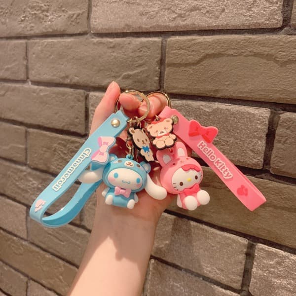 kpl lasten avaimenperiä, Cinnamoroll-avaimenperä, avainnipputarvikkeet