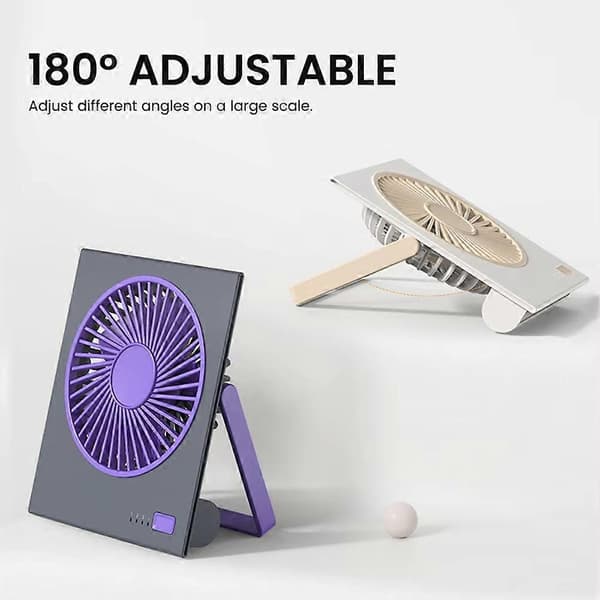 Bordventilator Bærbar USB Genopladelig Ventilator Mini Bærbar Ventilator A