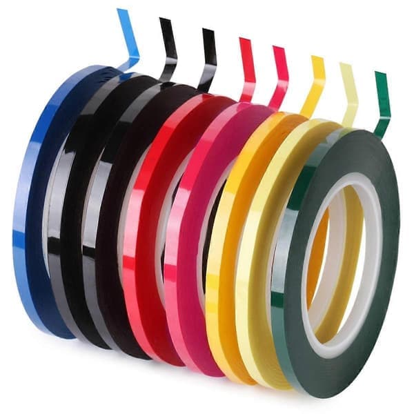 Whiteboardtape, 8-pak, Assorterede farver, Tynd tape til whiteboards, Whiteboardtilbehør, Whiteboardtilbehør