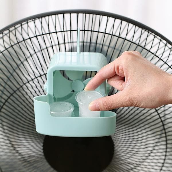 Elektrisk ventilator køleboks Isbitopbevaringsboks Hurtig køling Blå