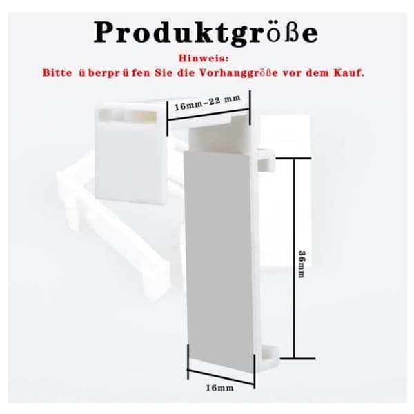 Rullgardinsfäste - MÄRKE - 4 delar - Dubbelhäftande - Justerbart - Enkel installation