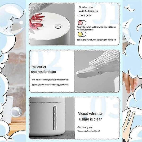 Fuglesåpedispenser, duesåpedispenser, automatisk induksjonsskumhåndvasker, baderomsutstyr