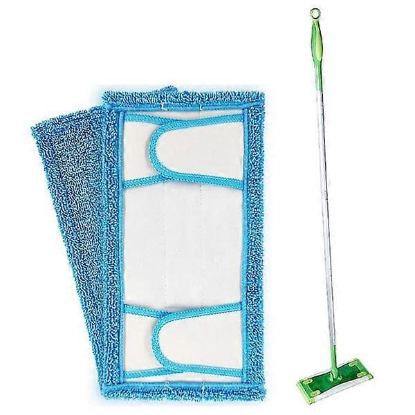 2 stk. Gulvmopp Klut Vaskbar Mopp Pad For Swiffer Sweeper Mopp Klut