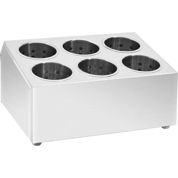 vidaXL Bestikbakke med 6 rum, firkantet, rustfrit stål
