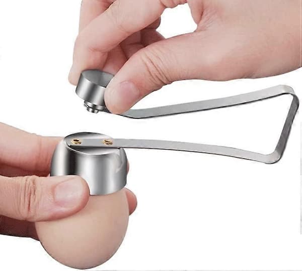 nuoshen Egg Topper, Eggeskallkutter i rustfritt stål Kjøkken Eggåpner Verktøy Eggknekker Fjerner Eggeskallseparator for harde og bløtkokte egg