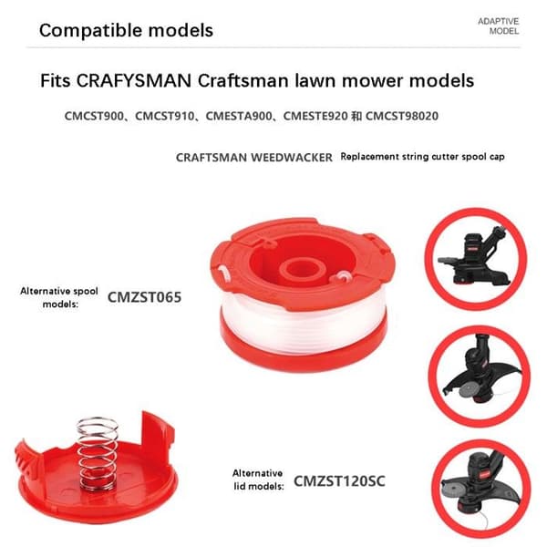 Passer til CMZST065CMZST120SC nylonsnelleklippehode, kuttetråd, kuttesnelle: Ф1,65 mm Antall sneller