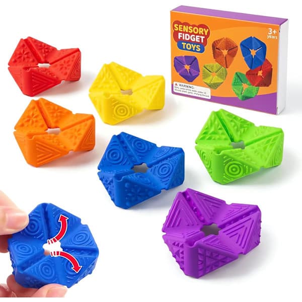 Sensorisk Flip Cube – Tekstureret Fidget Legetøj til Børn og Voksne med Angst, Autisme, ADHD, Stille Skrivebordslegetøj