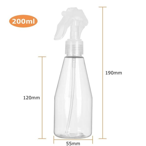 Tom 200 ml sprayflaske, pakke med 6 tomme plastsprayflasker, tom sprayflaske til desinfektionsmiddel, have