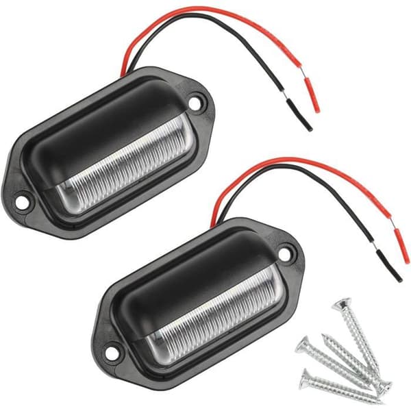 Nummerskiltlys - Vanntett baklys med 6 SMD LED-er - Pakke med 2
