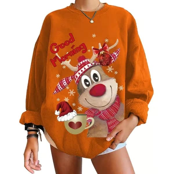 Julegenser Dame Julevarm Genser Oransje