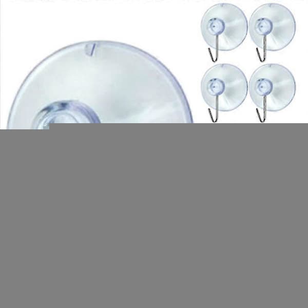 10 Transparenta Sugkoppar Krok Kläder Jacka Metallkrok