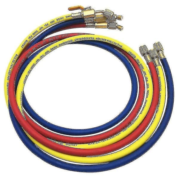 3x R410a R134a Hvac 1/4 \" Sae 600psi Kjølemiddelfylleslanger