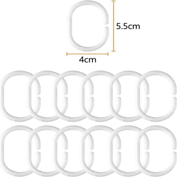 Duschdraperi - Ecent - EVA polyester - Transparent - 80x180cm - Anti-mögel 80x180cm