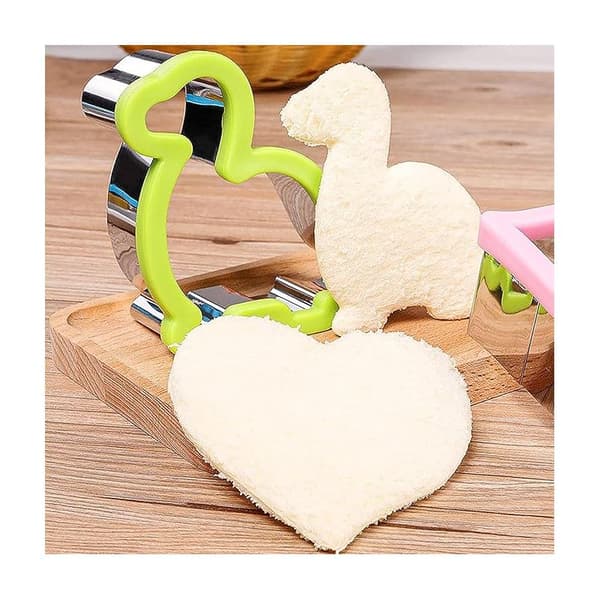 Kageudstikkere – 4-dele rustfrit stål Mickey, dinosaur, stjerne & hjerte designs