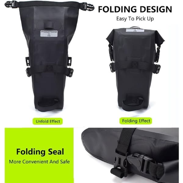 Cykel sadeltaske - Chronus - Vandtæt 2,5 L - 600D Nylon - Sort