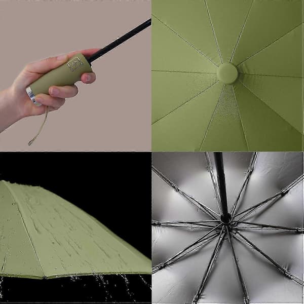 UV-paraplyskydd Sol Vindtätt Omvänt Paraply för Regn - Automatiskt Fällbart Inverterat Bilreseparaply Bärbart