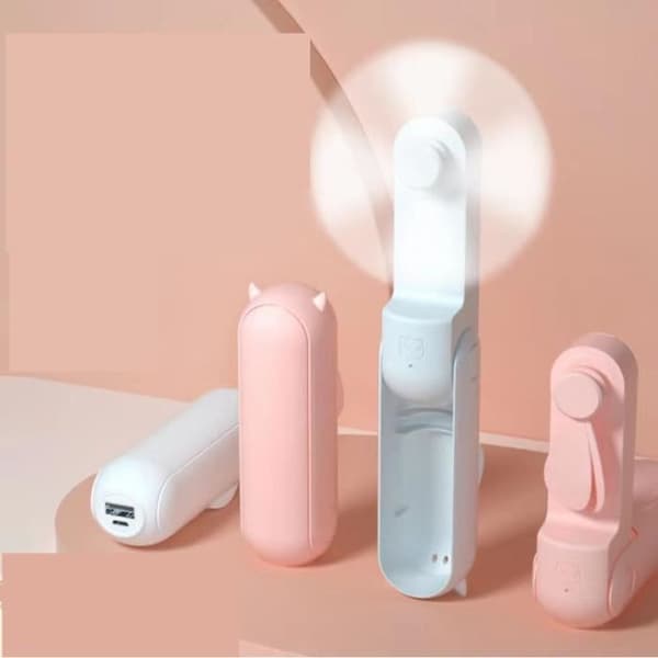 Miniblæser - KAKOO - Sammenfoldelig - 1500mAh - 2 Hastigheder - 60 dB Stille White