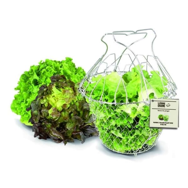 Sammenleggbar salatkurv, diameter: 22,5 cm - rustfritt stål