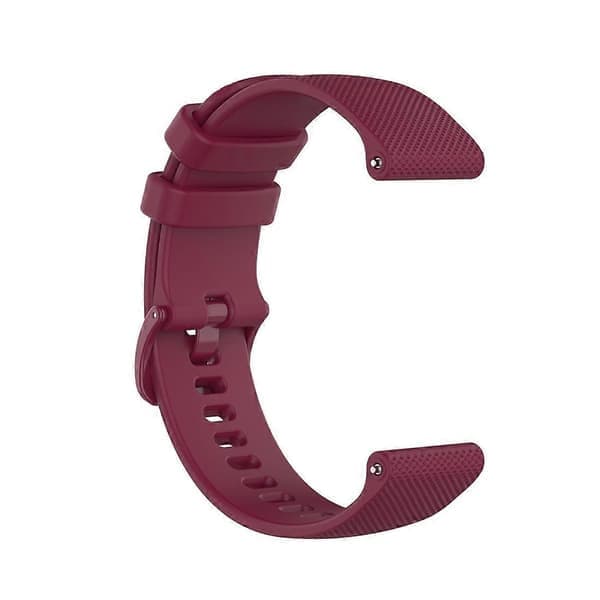 Til Garmin Vivoactive 4 22mm Silikonerem Vinrød Wine Red