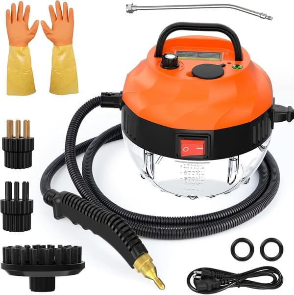 Håndholdt damprenser – 2500W 1000ML højtryksdamprenser til polstring, gulve, fliser og vinduer