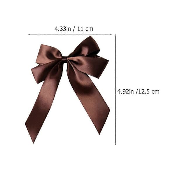 Kaffefärgad bandrosett för presentinslagning 40 st Polyester Rosett_Kvalitetspresenter Kaffe 12,5x11cm