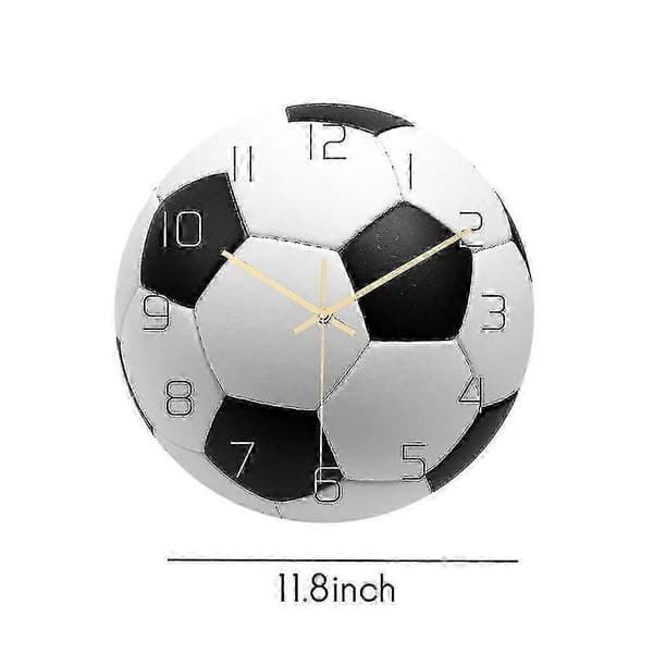 Fotboll Akryl Tyst Väggklocka Sovrum Vardagsrum Födelsedag Julklappar Till Barn