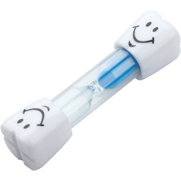 Smiley Face Tannpusstimer - 3 Minutter - Barnas Baderomsutstyr - Blå - Pakke med 3